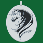  Head of horse pendant  3d model for 3d printers