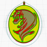  Head of horse pendant  3d model for 3d printers