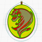 Modelo 3d de Cabeza de caballo colgante para impresoras 3d