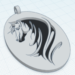  Head of horse pendant  3d model for 3d printers