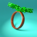 Modelo 3d de Árbol de palma de anillo para impresoras 3d