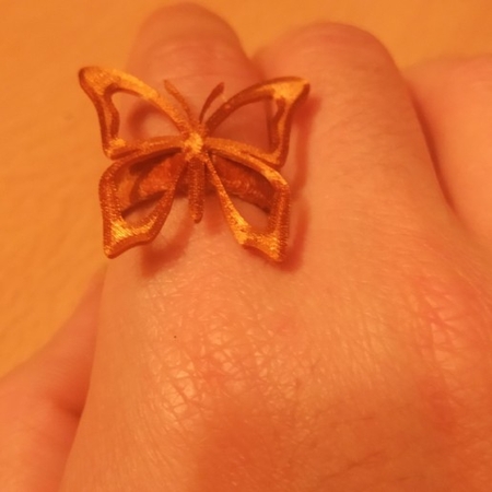 Modelo 3d de Anillo / anillo de mariposa para impresoras 3d