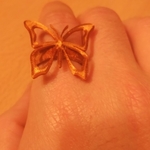  Anillo / ring mariposa  3d model for 3d printers