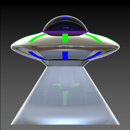  Ufo earring  3d model for 3d printers