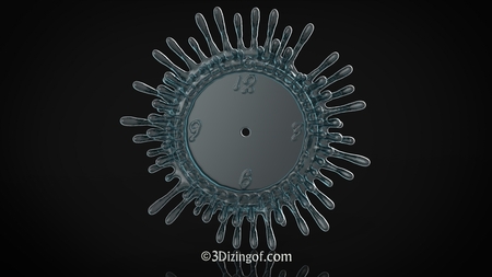  Fractal splash clock/mirror- by dizingof  3d model for 3d printers