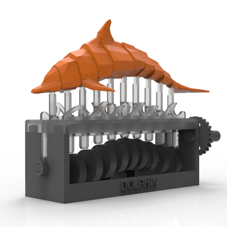  Swimming dolphin  3d model for 3d printers