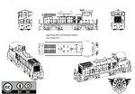  Openrailway emd sw1500 1:32 locomotive  3d model for 3d printers