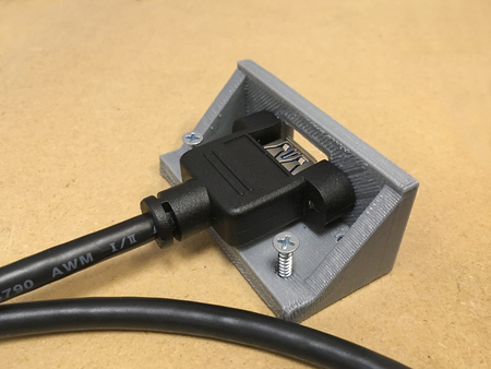  Usb panel mount  3d model for 3d printers