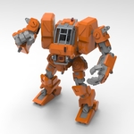 Modelo 3d de Construcción pesada walker (figura de acción) para impresoras 3d