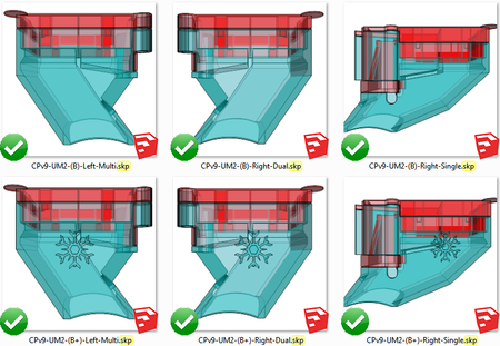  Um2 single- & dual-head fan-cages (cpv9-final)  3d model for 3d printers