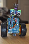  Scru-fe: simple c++ robot with ultra-sonic sensor for education: arduino uno obstacle avoidance maze programming  3d model for 3d printers