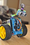 Modelo 3d de Scru-fe: simple c++ robot con ultra-sonic sensor para la educación: arduino uno evitación del obstáculo laberinto de programación para impresoras 3d