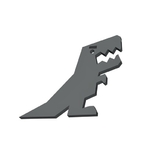  T-rex dinosaur jewelry minimalistic, earring, necklace, nostalgic 3d print  3d model for 3d printers