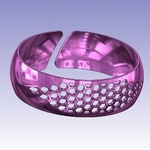 Modelo 3d de Hexagonal de la curva de la pulsera para impresoras 3d