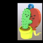  Cactus and balloon pendant  3d model for 3d printers