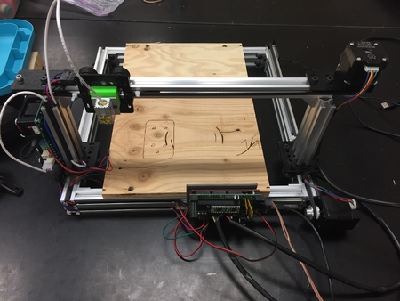 Modelo 3d de 2.8 w de código abierto cortadora láser y grabador para impresoras 3d