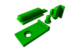  Um2 friction mounted removable door, hinge and latch set   3d model for 3d printers