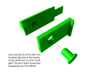  Um2 friction mounted removable door, hinge and latch set   3d model for 3d printers