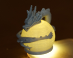  Dragon on the crystal ball  3d model for 3d printers