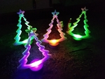  Christmas tree with wooden base and led lightning  3d model for 3d printers