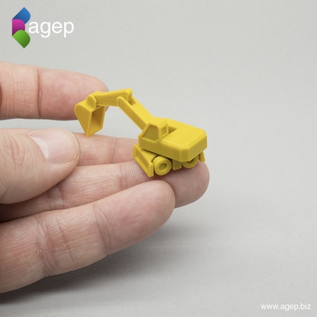  Surprise egg #4 - tiny excavator  3d model for 3d printers