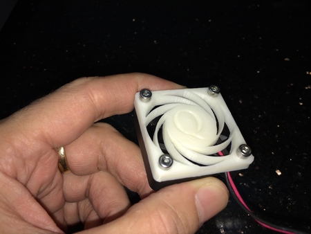 Modelo 3d de Flujo laminar ventilador de la placa para impresoras 3d