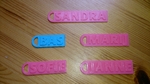  Name key chain  3d model for 3d printers