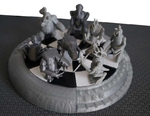  Star wars dejarik holochess game board and low poly holomonster game pieces  3d model for 3d printers