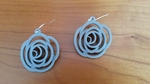  Earrings rose  3d model for 3d printers