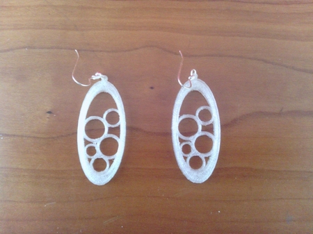  Earring oval  3d model for 3d printers