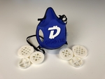  Bitmask (bitcoin) / digimask (digibyte) washable/reusable face mask  3d model for 3d printers