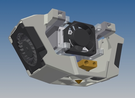 Modelo 3d de 35x35 12vdc um2 de la familia de la cubierta del ventilador centrífugo  para impresoras 3d