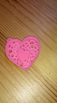 Modelo 3d de Doble corazón colgante de voronoi para impresoras 3d