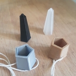 Modelo 3d de Negro o blanco, bloque de cristal joya para impresoras 3d