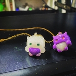 Modelo 3d de Diablo bebé funko de collar y anillo . funkos colgante bebe demonio y anillo de un juego. #anycubic3d para impresoras 3d