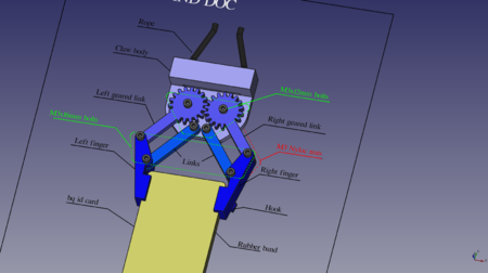 Robot Claw id badge holder