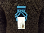  Robot claw id badge holder  3d model for 3d printers