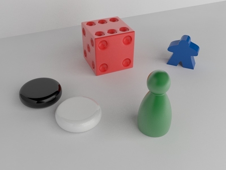  Board game bits  3d model for 3d printers