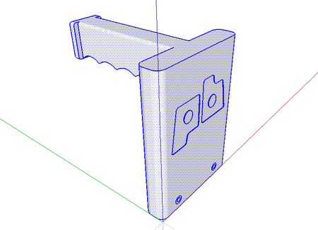 Modelo 3d de Printrbot simple de metal soporte de bobina / de la manija para impresoras 3d