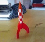  Tin tin rocket - dual   3d model for 3d printers