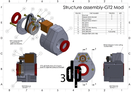  Gt2 belt drive upgrade - mkii 5 watt 3d printable wind turbine  3d model for 3d printers