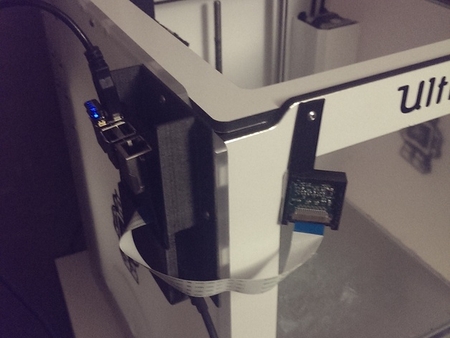  Support for raspberry pi and raspberry cam on ultimaker²  3d model for 3d printers