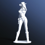 Modelo 3d de Figura sexy vaquera 