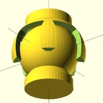 Modelo 3d de Paramétrico de la articulación de rótula para impresoras 3d