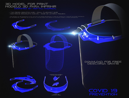 Coronavirus protective mask COVID-19 - 3d model for print