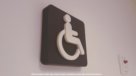 Toilet signs (dual-colour modular parts)