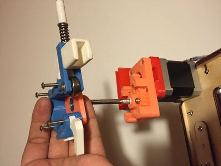  Geared addon (inspired on meduzas 'bolt-on' geared feeder.  3d model for 3d printers