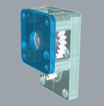  Geared addon (inspired on meduzas 'bolt-on' geared feeder.  3d model for 3d printers