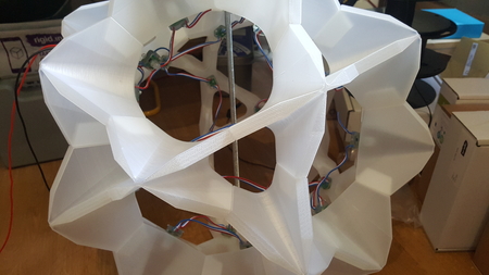  Project snowflake - 3d printed led light sculpture  3d model for 3d printers