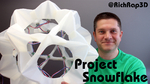 Modelo 3d de Proyecto de copo de nieve en 3d impreso luz led escultura para impresoras 3d